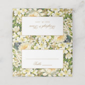 Carte De Placement Cream Gold Floral Art Nouveau Mariage (Extérieur déplié)