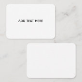 Carte De Placement Créez votre propre blanc (Devant / Derrière)