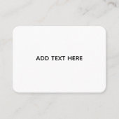 Carte De Placement Créez votre propre blanc (Devant)