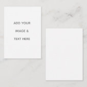 Carte De Placement Créez votre propre blanc (Devant / Derrière)