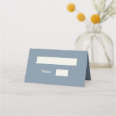 Carte De Placement Crème bleu poussiéreux moderne simple (Devant)