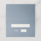 Carte De Placement Crème bleu poussiéreux moderne simple (Extérieur déplié)