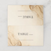 Carte De Placement Crème d'ivoire botanique Table texturée bohème (Extérieur déplié)