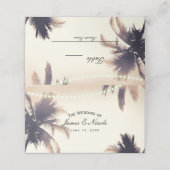 Carte De Placement Crème Dream Palm Trees & Lumières Table Siège (Extérieur déplié)