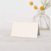Carte De Placement Crème moderne et Monogramme Mariage noir (Dos)