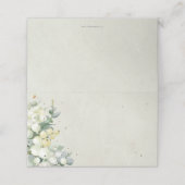 Carte De Placement Crème Snowberry+Eucalyptus Noël replié (Extérieur déplié)