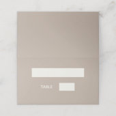 Carte De Placement Crème taupe moderne simple (Extérieur déplié)