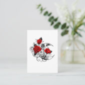 Carte De Placement Croissant mécanique avec roses rouges (Debout devant)