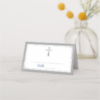 Croix d'argent Parties scintillant Marine Blue Fir
