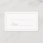 Carte De Placement Croix florale simple sur le baptême rose (Devant)