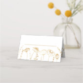 Carte De Placement Croquis Fleur sauvage d'or Simple Floral (Devant)