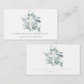 Carte De Placement Croyant Rustique Eucalyptus Fern Folid (Devant / Derrière)