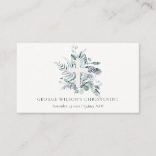 Carte De Placement Croyant Rustique Eucalyptus Fern Folid