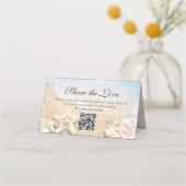 Carte De Placement Custom Blue Ocean Tropical Beach Wedding (Dos)