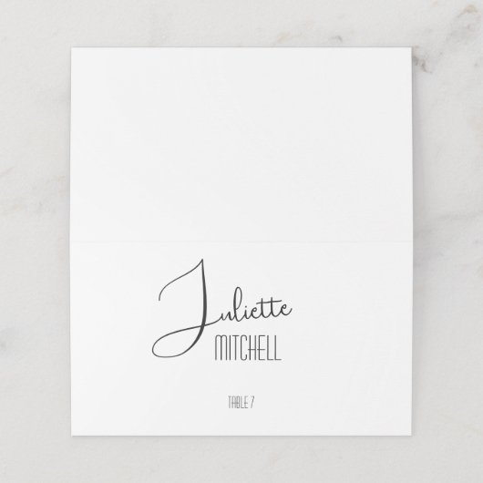 Carte De Placement Custom Wedding/Event Name Placeholders (Extérieur déplié)