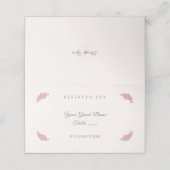 Carte De Placement Customized Name Blush Floral Garden Wedding Table (Extérieur déplié)