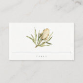 Carte De Placement Cute Amérindienne Banksia Aquarelle Mariage Floral (Dos)