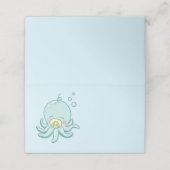 Carte De Placement Cute Baby shower Octopus Kawaii (Extérieur déplié)