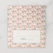 Carte De Placement Cute Blush Rose Springtime Floral (Extérieur déplié)