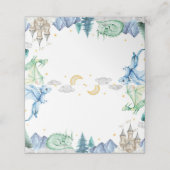 Carte De Placement Cute Dragon Boy Birthday Food Tent (Extérieur déplié)