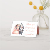 Carte De Placement Cute Garden Gnome Garden Tnank You Mariage (Devant)