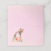 Carte De Placement Cute Giraffe Aquarelle Maman & Bébé (Extérieur déplié)