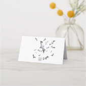 Carte De Placement Cute Halloween Chat en Citrouille (Dos)
