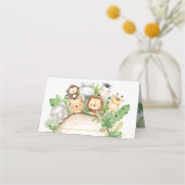 Carte De Placement Cute Jungle Animaux 1er Baby shower d'anniversaire (Dos)