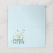 Carte De Placement Cute méduse Baby shower Kawaii (Extérieur déplié)