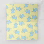 Carte De Placement Cute Narwhal Baby shower Kawaii (Intérieur déplié)