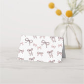 Carte De Placement Cute rose Doodle Bow Blank Food ou (Dos)