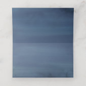 Carte De Placement Cygne floral blanc sur Mariage bleu (Intérieur déplié)