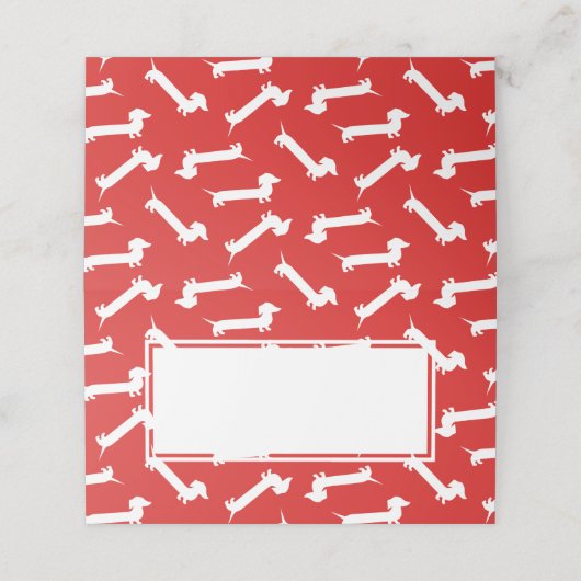 Carte De Placement Dachshund Dîner Table Cute Table (Extérieur déplié)