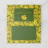 Carte De Placement Daffodique de printemps jaune - Mariage (Extérieur déplié)