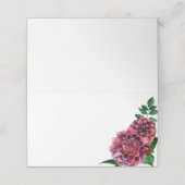 Carte de placement Dahlia. Fleurs de mariage borde (Extérieur déplié)