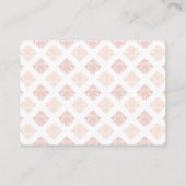 Carte De Placement Damas Rose Pêche Doux (Dos)