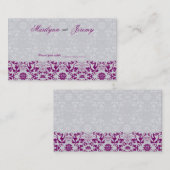 Carte De Placement Damask Swirls Lace Orchid Guest Place Card (Devant / Derrière)