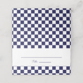 Carte De Placement Damier Bleu Marine et Blanc (Extérieur déplié)