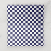 Carte De Placement Damier Bleu Marine et Blanc (Intérieur déplié)