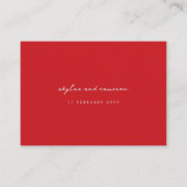 Carte De Placement Dandelion rouge et gris Fleurs Amour Coeurs Mariag (Dos)