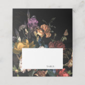 Carte De Placement Dark Moody Romantic Floral Néerlandais (Extérieur déplié)