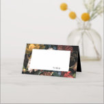 Carte De Placement Dark Moody Romantic Floral Néerlandais<br><div class="desc">Customisez le texte "table" ou supprimez pour écrire à la main le numéro de table et les noms de votre événement. Les fleurs sont sur la couche de design "extérieur" où vous pouvez également changer la couleur arrière - plan.</div>