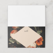 Carte De Placement Dark Romantic Floral Rose Mariage néerlandais (Extérieur déplié)