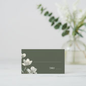 Carte De Placement Dark Sage Green Botanical Wedding (Debout devant)