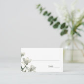Carte De Placement Dark Sage Green Botanical Wedding (Debout devant)