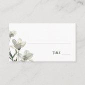Carte De Placement Dark Sage Green Botanical Wedding (Devant)