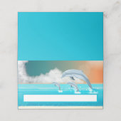 Carte De Placement dauphins sautant dans l'océan (Extérieur déplié)