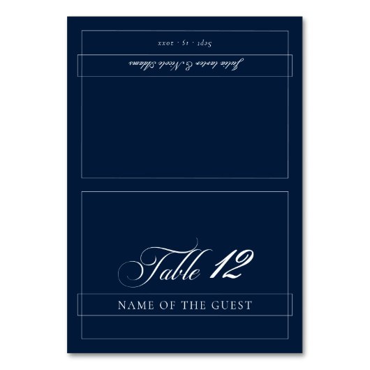 Carte de placement de calligraphie ivoire bleu mar (Par défaut)