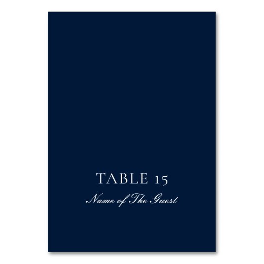 Carte de placement de calligraphie ivoire bleu mar (Par défaut)