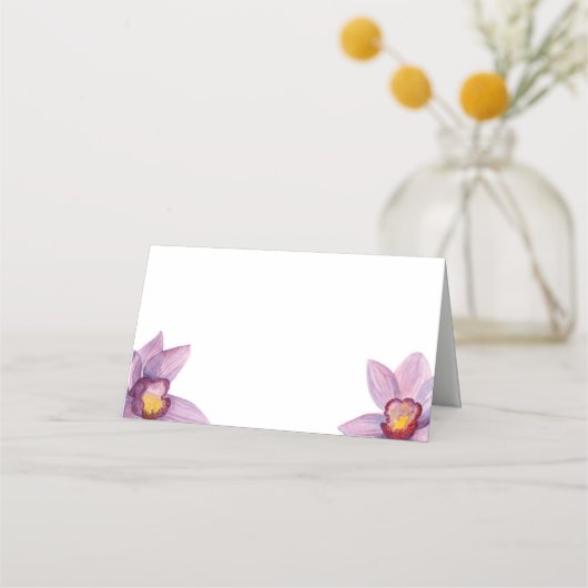 Carte de placement de fleurs d'orchidée. Fleurs de (Devant)